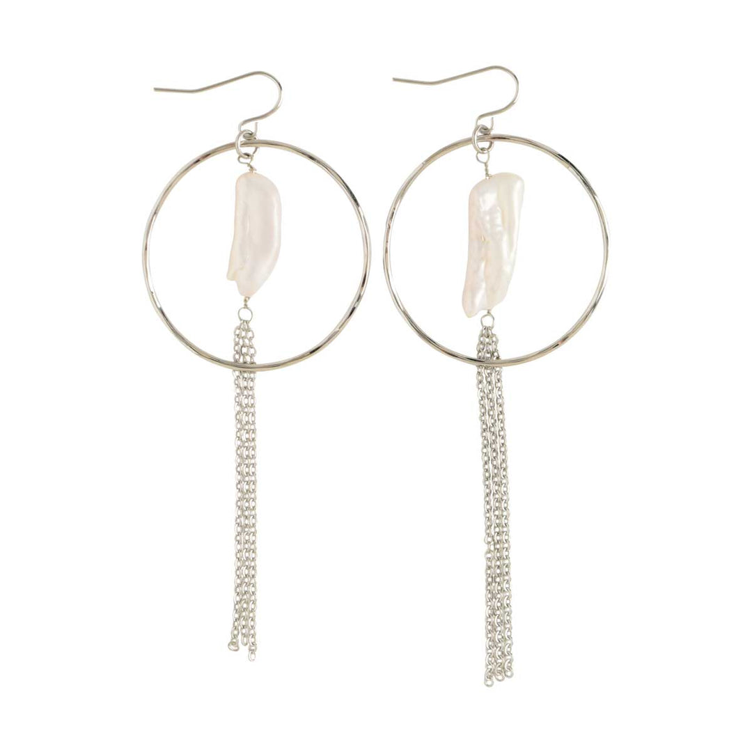 Baroque Shell Cascading Drop Earrings