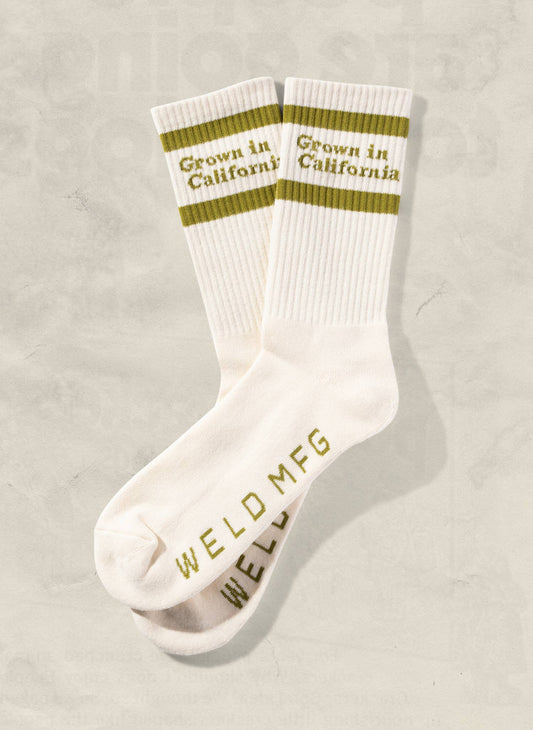 Grown in California Vintage Striped Crew Socks