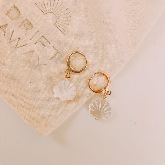 Mother of Pearl Seashell Earrings