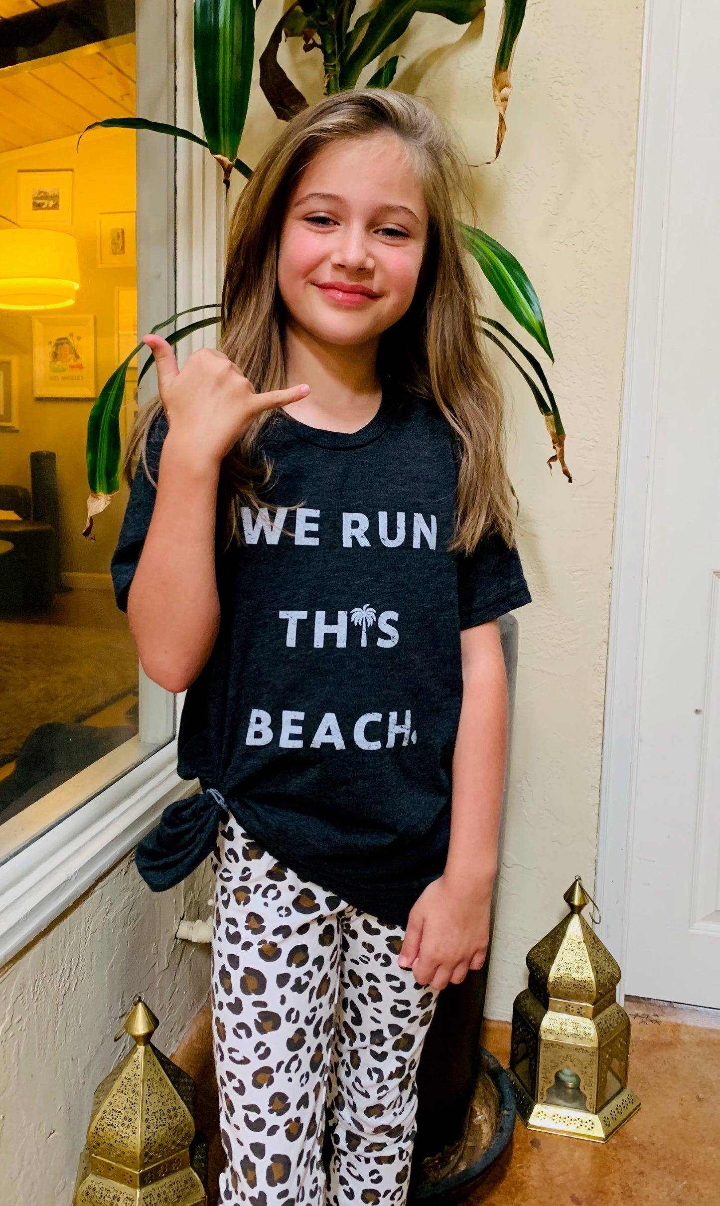 We Run This Beach Youth Tee - Charcoal