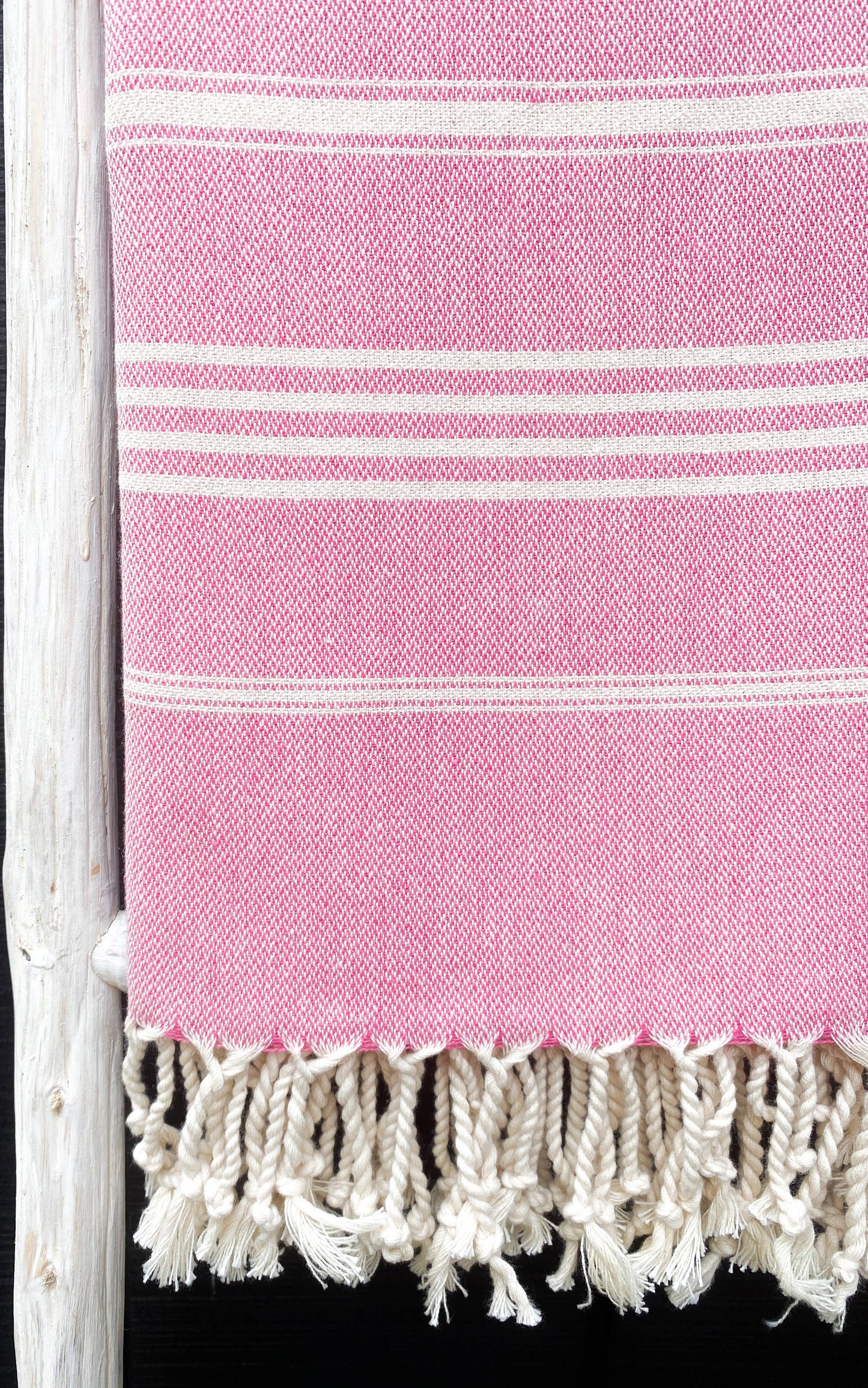 Pink Stripe Turkish Beach Throw